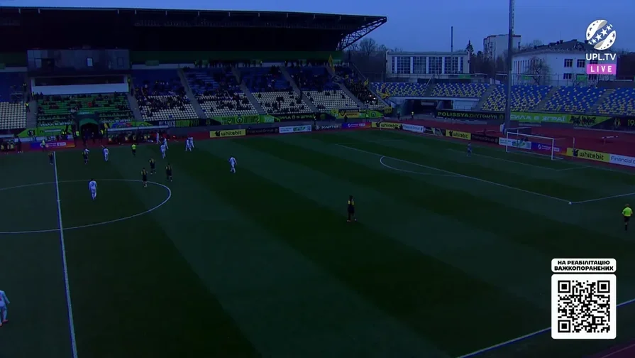 На стадионе пропало свет