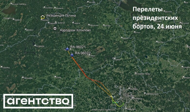 Самолеты Путина вернулись в Москву, - росСМИ 01