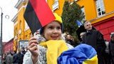 Ukrainian Insurgent Army Commemoration March: Smoke Pellets, Communist and Regions Flag Burning. PHOTOS