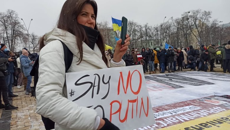 Акция Скажи Путину НЕТ! состоялась на Михайловской площади в Киеве 11