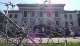 Акция "Солидарности с Олегом Сенцовым" проходит у посольства России в Киеве. ВИДЕО+ФОТОрепортаж