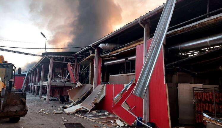 Russian strike on meat processing plant in Bohodukhiv: death toll rises to 3. PHOTOS