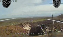 Дронарі 59 бригади провели розвідку фортифікацій РФ перед заходом штурмовиків батальйону Шквал.