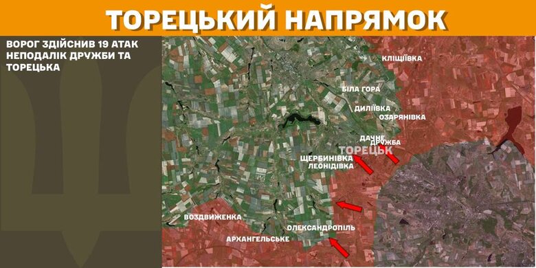 Карта боевых действий за 9 марта