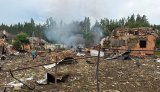 Що відбувалось на військовій виставці під Києвом у перші хвилини після прильоту