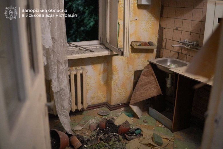 Удар по Запорожью вечером 3 июля