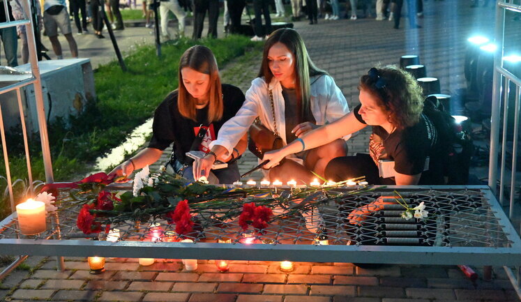 A rally was held near Russian Embassy in honor of one-year anniversary of Russian terrorist attack in Olenivka. VIDEO&PHOTOS