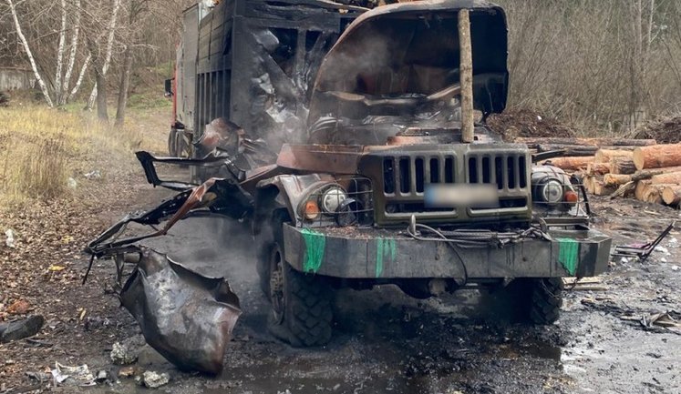 Two men killed after drone strike on truck in Izium, Kharkiv region. PHOTO