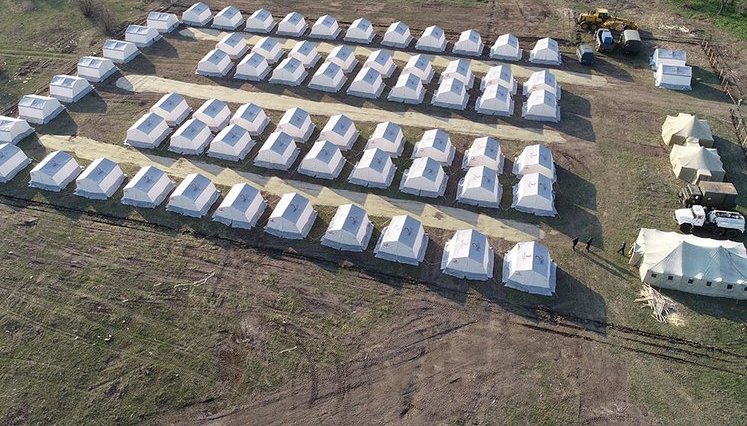 Спасатели установили первый в Украине палаточный городок для обсервации на выезде из Днепропетровщины. ВИДЕО+ФОТОрепортаж
