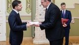 Zelenskyi receives credentials from five ambassadors. PHOTOS