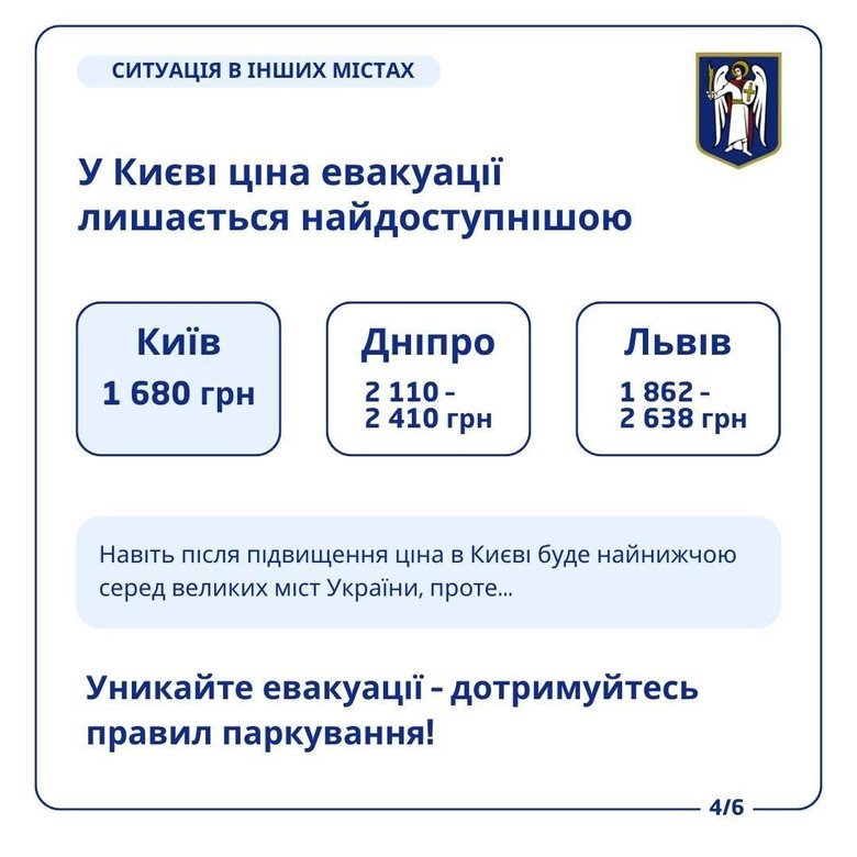 У Києві змінять вартість транспортування евакуйованих автомобілів