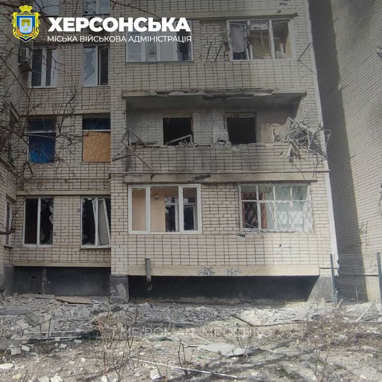 Наслідки обстрілу Херсону