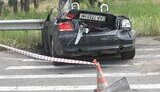Кабриолет &amp;quot;БМВ&amp;quot; в котором ехал сын Анны Герман загорелся, а грузовику оторвало колеса. ФОТОрепортаж.