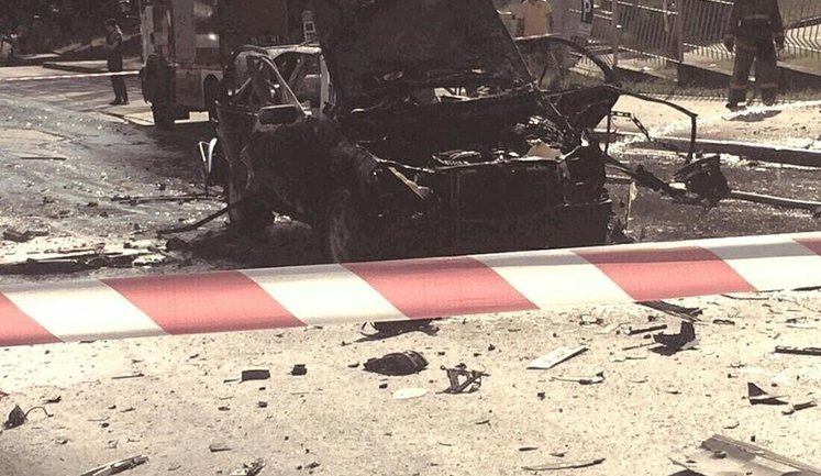 Mercedes exploded in Kyiv, driver killed. PHOTOS+VIDEO (updated)