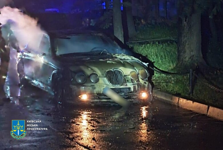 Burned cars in Kyiv