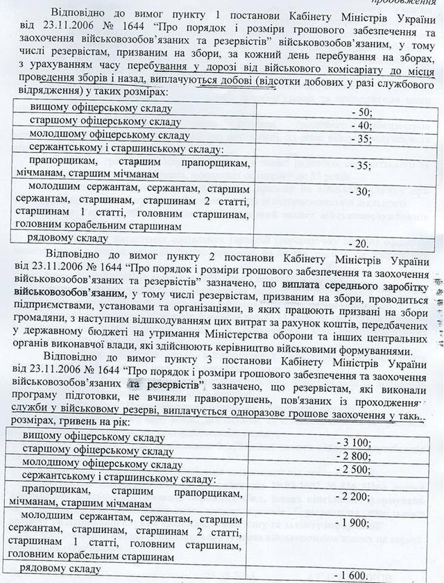 выплаты резервистам