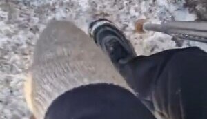 One-legged Russian soldier complains about barrier-free access in dugout: "Step is about 50 centimetres, and then to right down another 10. It’s quite quest". VIDEO