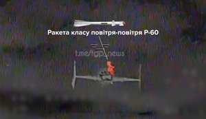 Дрон-перехоплювач 105-го прикордонного загону збив "шахед" із ракетою класу "повітря-повітря". ВIДЕО
