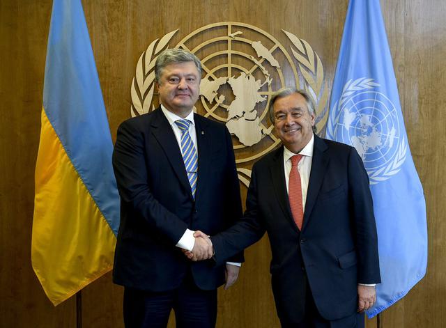 Порошенко проводить переговори з генсеком ООН Гуттерешем 01