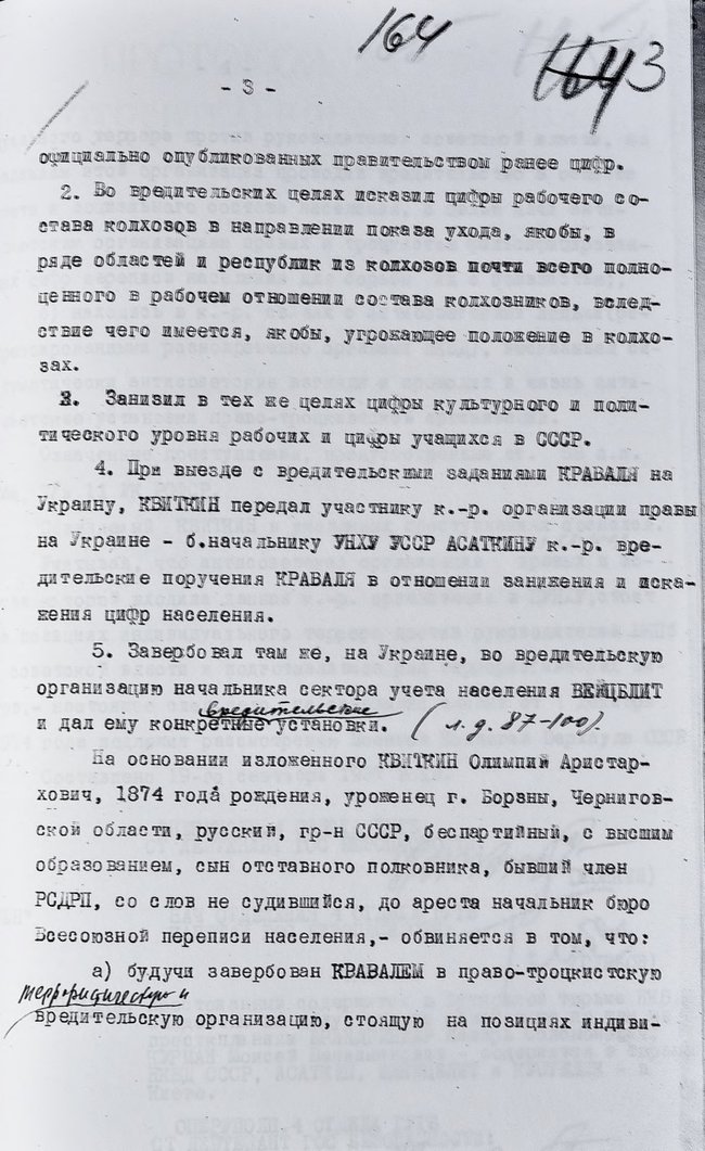 НКВД расстрелял в 1937-м Квиткина - руководителя переписи населения, показавшей демографический провал, - СБУ 03