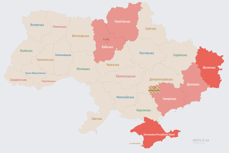 Повітряну тривогу оголошували у Києві та кількох областях 01