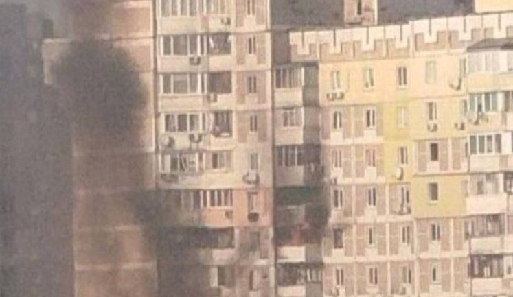 Enemy UAV struck high-rise block in Darnytskyi district of Kyiv; one person has been injured, and cars are on fire in two other districts. VIDEO