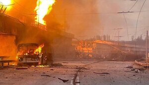 Russian missile hit trolleybus with people moving across Dnipro HPP dam - Andriushchenko. PHOTOS