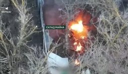 Прикордонники дронами роздрощили склади з майном та протитанковий комплект окупантів