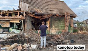 Удар БпЛА по Конотопу: загнула людина, поранені цивільні, тривають рятувальні роботи (оновлено). ФОТО