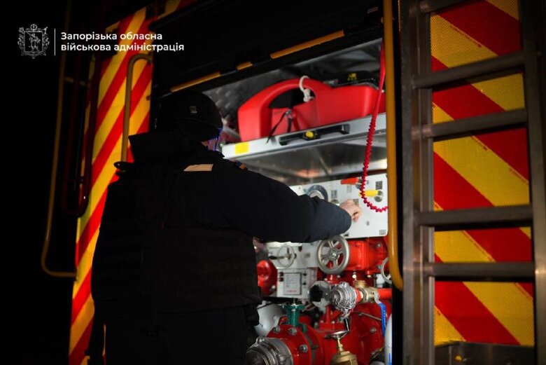fire in Zaporizhzhia as a result of a drone attack