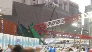 Collapsed crane hit Mecca's Grand Mosque killing dozens and injuring over 100 worshipers. VIDEO