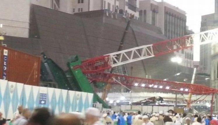 Collapsed crane hit Mecca's Grand Mosque killing dozens and injuring over 100 worshipers. VIDEO