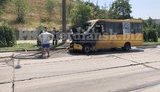 Маршрутка загорелась на ходу в Бердянске. ФОТОрепортаж