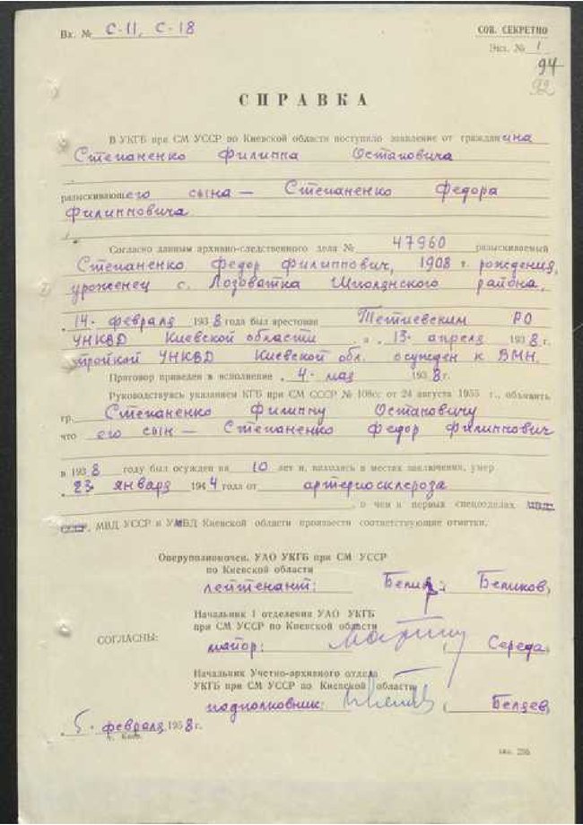 Розстріляли до травневих свят: як архіви через 80 років відкрили родині правду про репресованого директора школи на Київщині 05