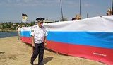 На двадцатилетие независимости Украины в Севастополе развернули 15-метровый флаг России. ФОТОрепортаж