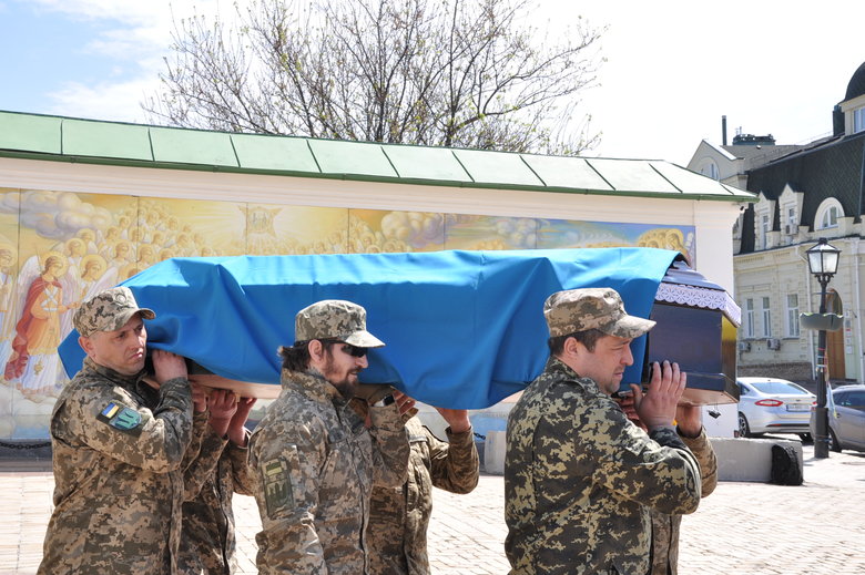 Farewell to cyborg paratrooper of 95th Brigade Ruslan Borovik, who died in battles with Russian occupiers in east, said goodbye in Kyiv 05