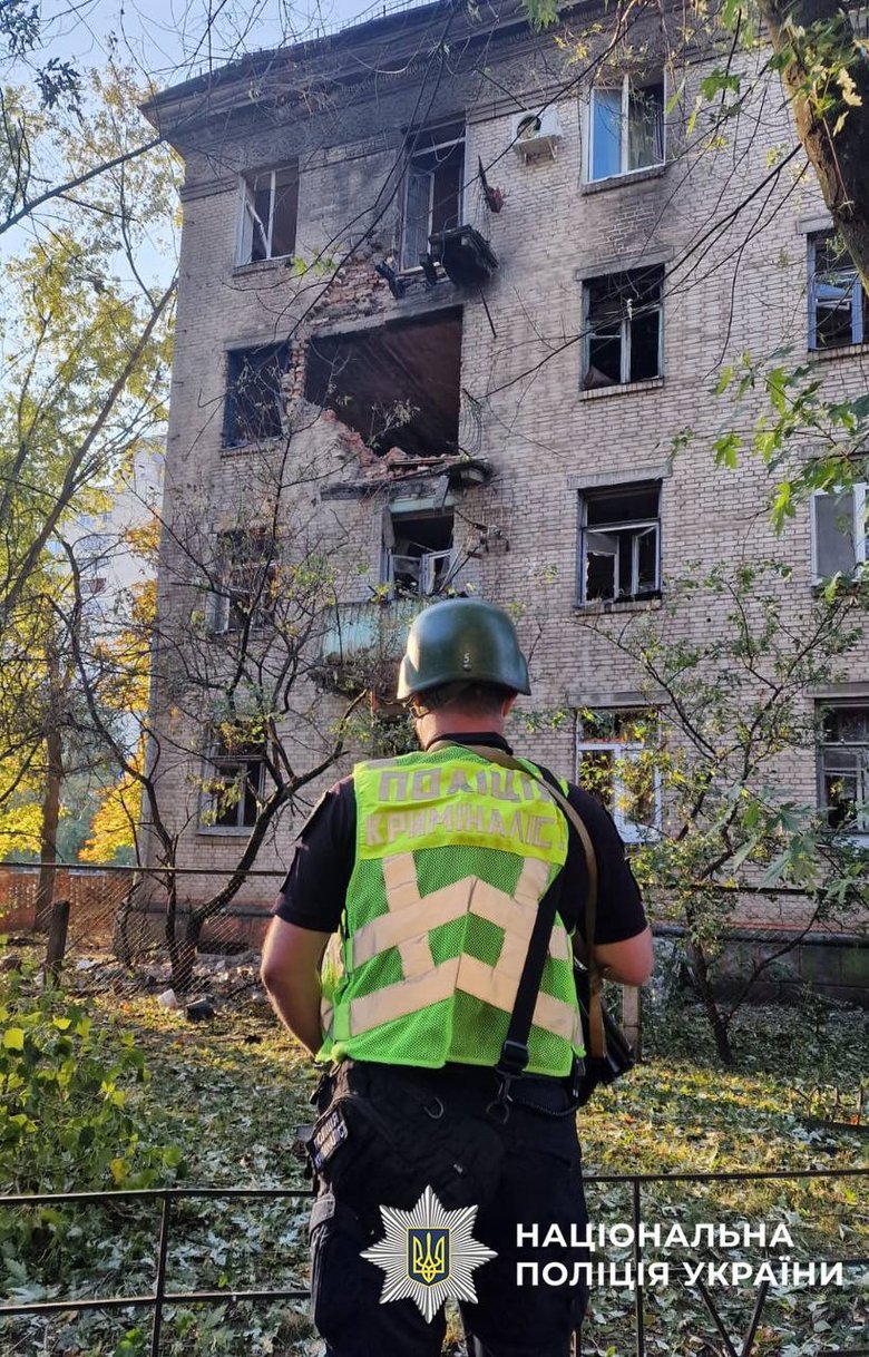 Киев после обстрела