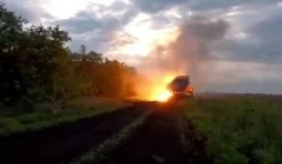 Під час залпу Солнцепек одна з ракет вийшла з ладу, спричинивши займання установки.