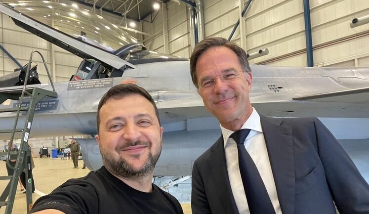 42 F-16 aircraft will be provided to Ukraine after training of our pilots, - Zelensky after meeting with Rutte. PHOTO