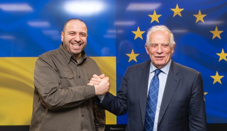 Umierov meets with Borrell to emphasize need for significant increase in ammunition supplies. PHOTOS