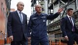 Путін під час візиту на ММК у липні 2025 року