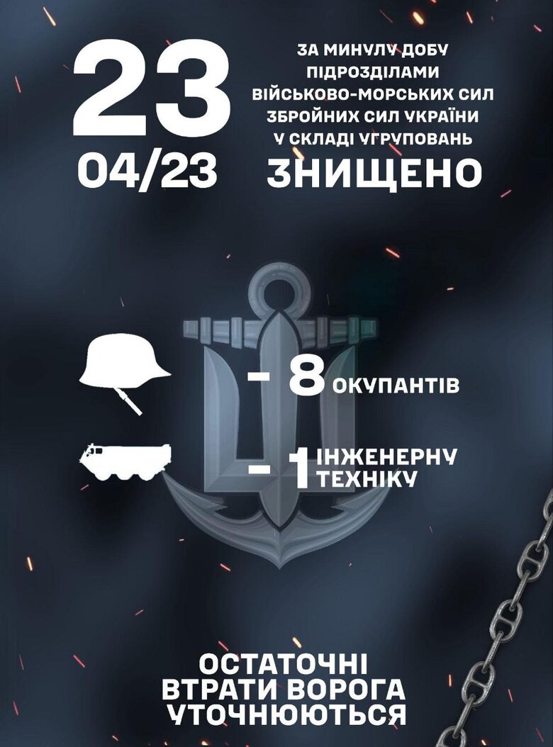 Last day, marines destroyed 8 invaders and engineering equipment, - Navy 01