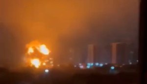 Момент попадания по базе кадыровцев в Гудермесе. ВИДЕО