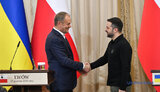 Volodymyr Zelenskyy and Donald Tusk in Lviv on December 17
