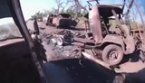 Рашист зафільмував на Донеччині дорогу, всіяну понад 70 одиницями техніки, знищеної українськими дронами. ВIДЕО