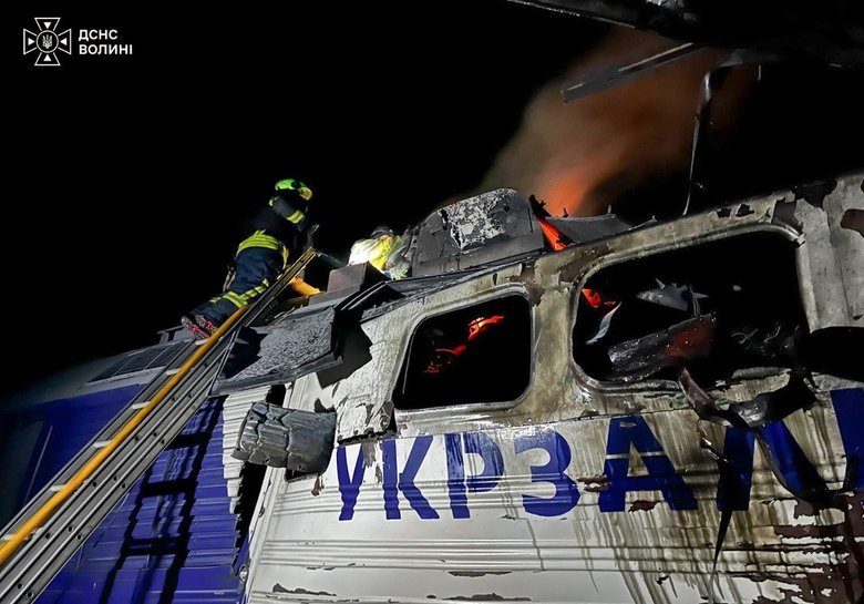 РФ атакувала тепловоз на Волині біля кордону з Польщею