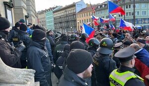 протест,прага,чехія