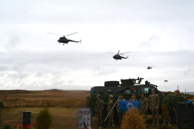 Heavenly Hundred and volunteer fighters monument unveiled on Karachun mountain in Donetsk region 05