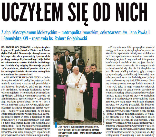 Львовский митрополит Римско-Католической Церкви Мокшицкий считает войну на Донбассе божьим знаком: Пока этот народ не признает своей вины, у него не будет благословения 01 Львовский митрополит Римско-Католической Церкви Мокшицкий считает войну на Донбассе божьим знаком: Пока этот народ не признает своей вины, у него не будет благословения 01