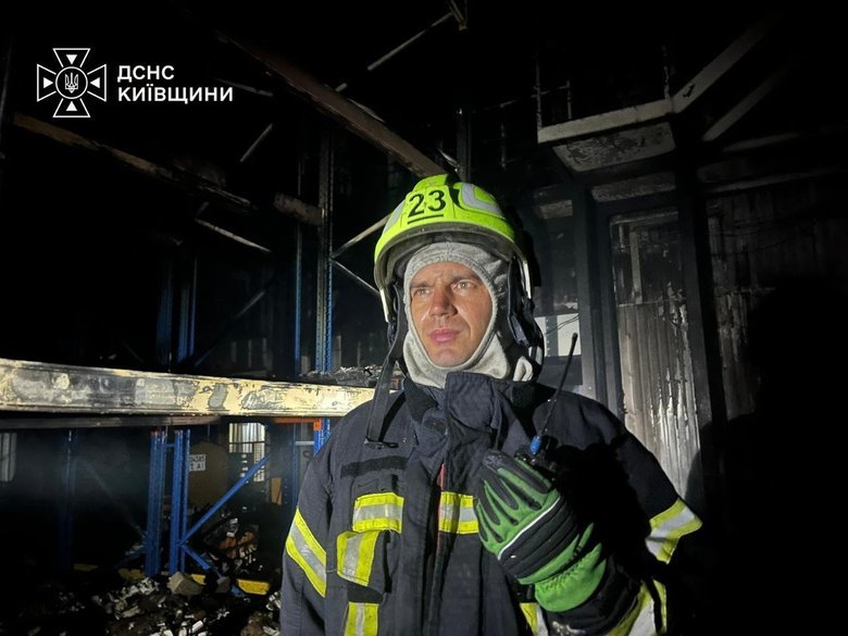 Shelling of warehouses in the Boryspil district